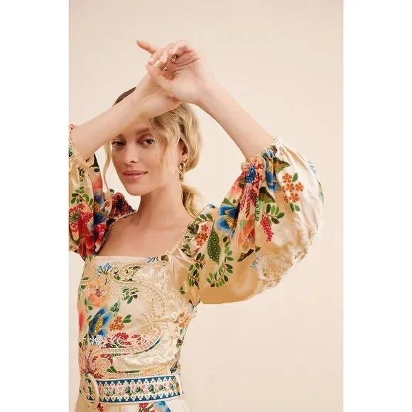 Anthropologie Farm Rio Delicate Garden Romper - Picture 2 of 7